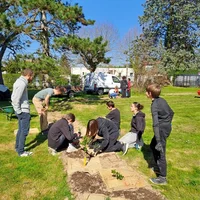Plantation d'arbres champêtres au collège Olympe de Gouges, Association Campagnes Vivantes 82