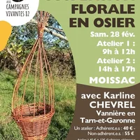 Les ateliers 2026 de l'association Campagnes Vivantes 82 : suspension florale en osier