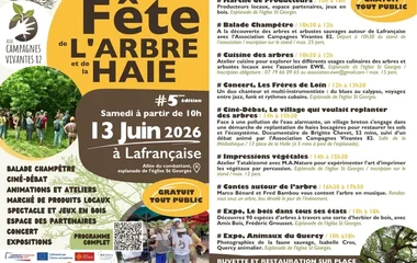 Fête de l'Arbre et de la Haie, Lafrançaise, samedi 13 juin, Association Campagnes Vivantes 82