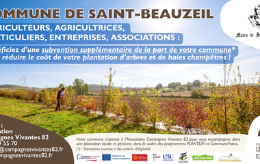 Saint-Beauzeil, subvnetion pour planter des arbres champêtres