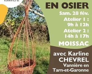Atelier Suspension florale en osier par l'Association Campagnes Vivantes 82