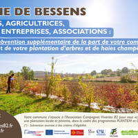 Bessens, aide financière pour la plantation d'arbres et de haies champêtres, Association Campagnes Vivantes 82