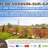 Verdun-sur-Garonne, aide financière pour la plantation d'arbres et de haies champêtres, Association Campagnes Vivantes 82
