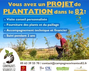 Accompagnement à la plantation d'arbres et de haies champêtres en Tarn-et-Garonne