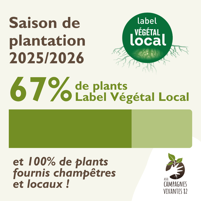 Végétal Local, plantation d'arbres et de haies champêtres, Association Campagnes Vivantes 82, Tarn-et-Garonne